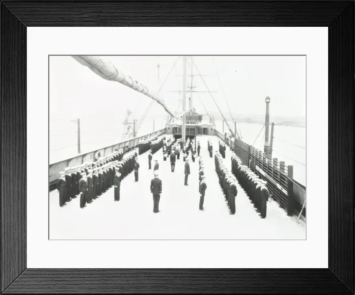 Framed Print : The Exmouth training ship, River Thames, London, 1937 Framed Print : The Exmouth training ship, River Thames, London, 1937