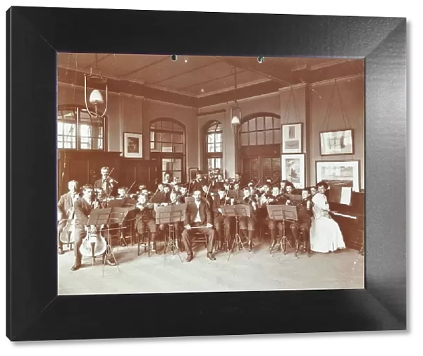 School orchestra, Cromer Street School  /  Argyle School, St Pancras, London, 1906