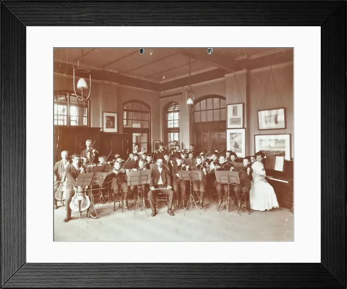 Framed Print : School orchestra, Cromer Street School / Argyle School, St Pancras, London, 1906 Framed Print : School orchestra, Cromer Street School / Argyle School, St Pancras, London, 1906