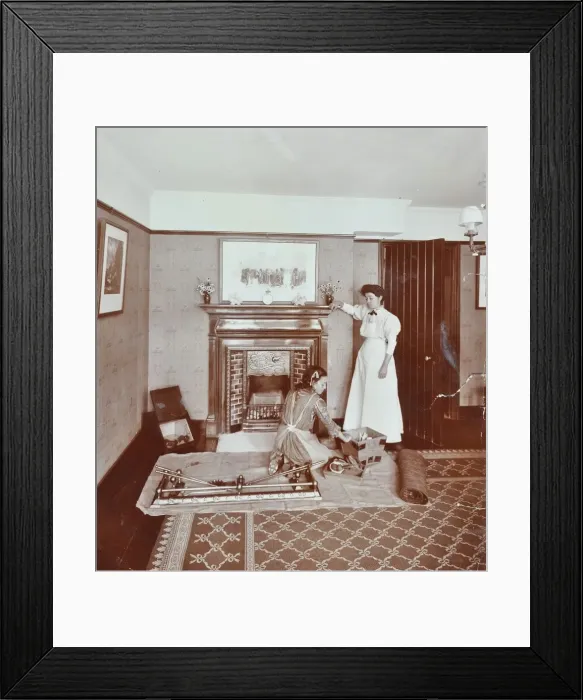 Framed Print : Housewifery Centre, Dulwich Hamlet School, Dulwich Village, London, 1907 Framed Print : Housewifery Centre, Dulwich Hamlet School, Dulwich Village, London, 1907