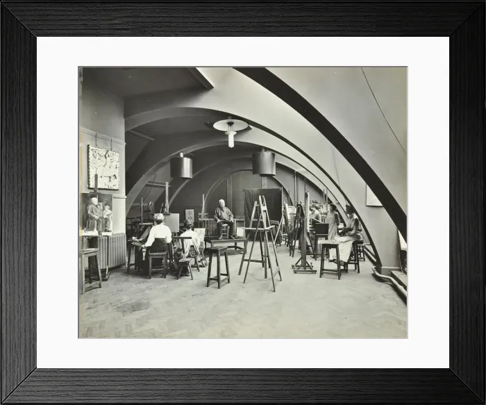 Framed Print : Art class, Westminster Technical Institute, London, 1910 Framed Print : Art class, Westminster Technical Institute, London, 1910