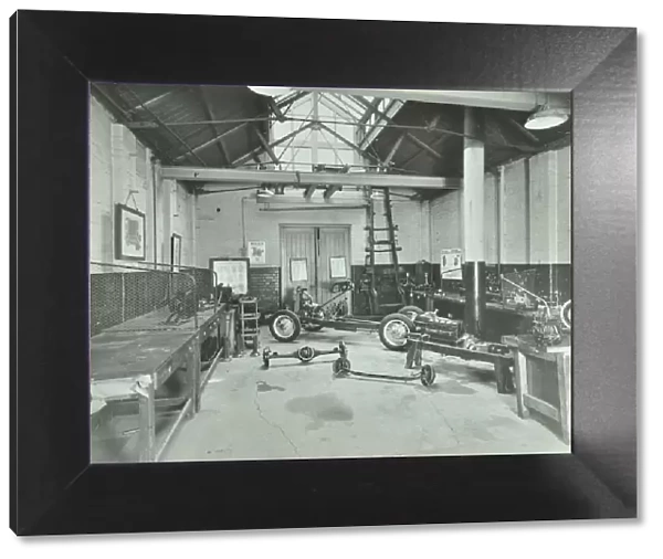 Motor car engine laboratory, Borough Polytechnic, Southwark, London, 1936