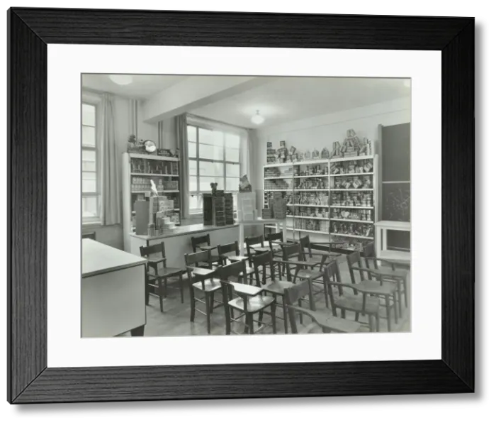 Framed Print : Shop-dressing, Technical Institute for the Distributive Trades, London, 1939 Framed Print : Shop-dressing, Technical Institute for the Distributive Trades, London, 1939