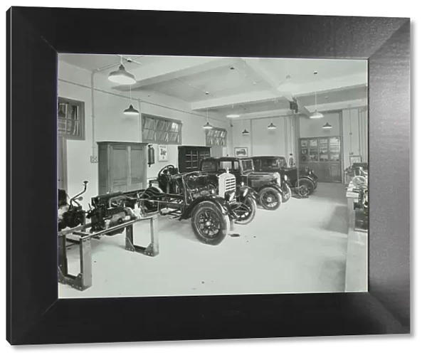 Motor room, Wandsworth Technical Institute, London, 1937