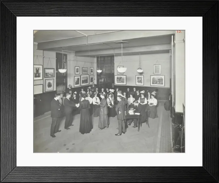Framed Print : Literature class, Blackheath Road Evening Institute, London, 1908 Framed Print : Literature class, Blackheath Road Evening Institute, London, 1908