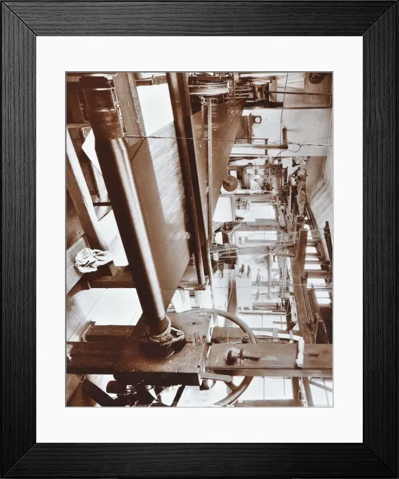 Framed Print : Spitalfields silk weaving industry, Alma Road, Bethnal Green, London, 1909 Framed Print : Spitalfields silk weaving industry, Alma Road, Bethnal Green, London, 1909