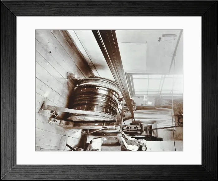 Framed Print : Spitalfields silk weaving industry, Alma Road, Bethnal Green, London, 1909 Framed Print : Spitalfields silk weaving industry, Alma Road, Bethnal Green, London, 1909