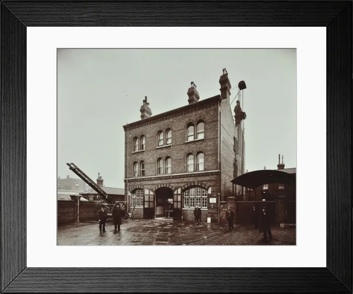 Framed Print : Poplar Fire Station, No 75 West India Dock Road, Poplar, London, 1905 Framed Print : Poplar Fire Station, No 75 West India Dock Road, Poplar, London, 1905