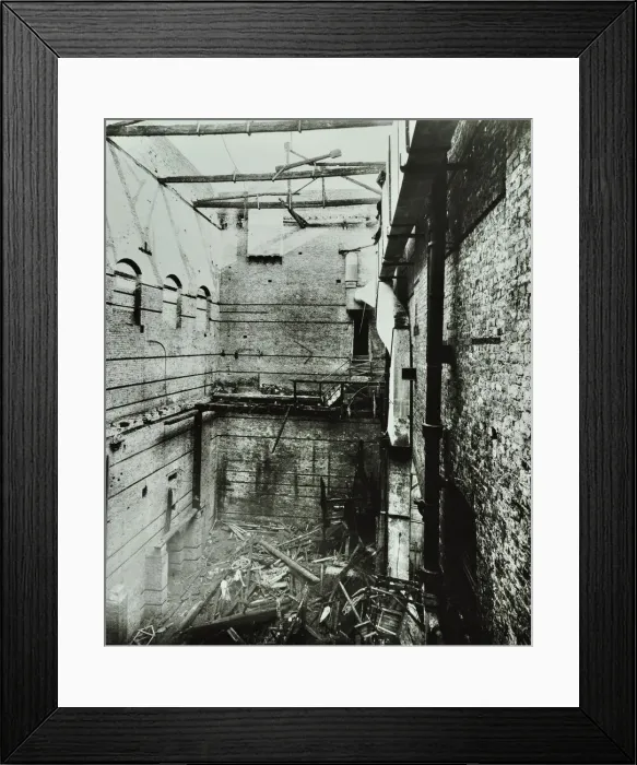 Framed Print : Burnt-out interior of the Drury Lane Theatre, Covent Garden, London, 1908 Framed Print : Burnt-out interior of the Drury Lane Theatre, Covent Garden, London, 1908