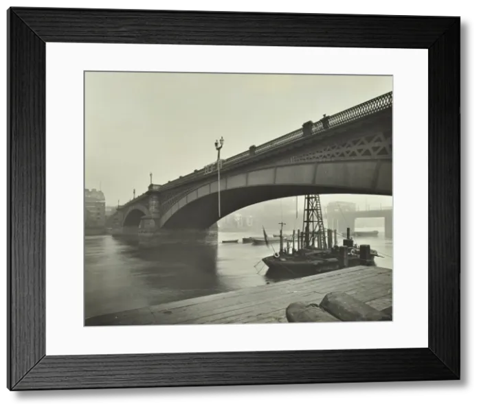 Framed Print : Southwark Bridge under repair, London, 1913 Framed Print : Southwark Bridge under repair, London, 1913
