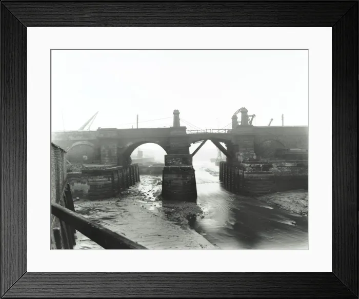 Framed Print : Railway bridge across Deptford Creek, London, 1913 Framed Print : Railway bridge across Deptford Creek, London, 1913