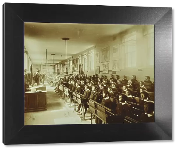 Boys sitting at their desks, Ashford Residential School, Middlesex, 1900
