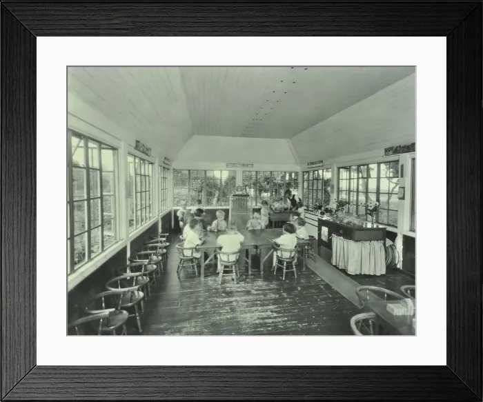 Framed Print : Children playing in the nursery at Banstead Residential School, Surrey, 1931