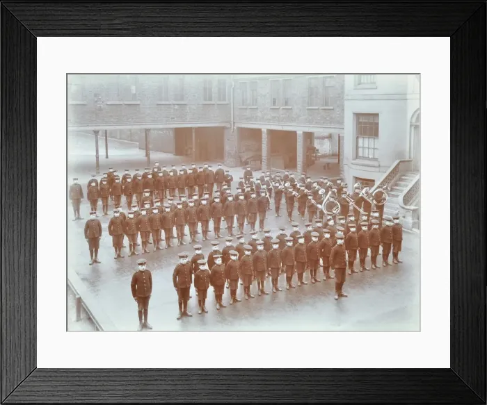 Framed Print : Boys on parade at the Boys Home Industrial School, London, 1900 Framed Print : Boys on parade at the Boys Home Industrial School, London, 1900