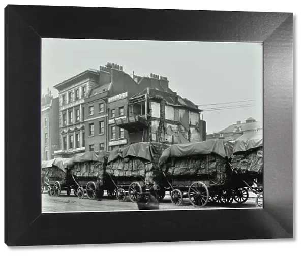 Hay wagons, Whitechapel High Street, London, 1903