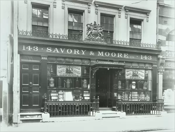 Savory & Moores Pharmacy, 143 New Bond Street, London, 1912