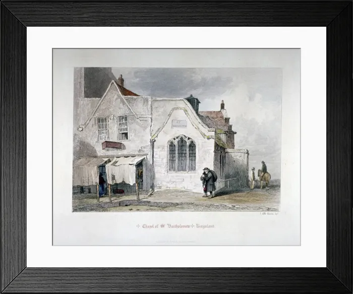 Framed Print : View of St Bartholomews Chapel, Kingsland Road, Hackney, London, 1851 Framed Print : View of St Bartholomews Chapel, Kingsland Road, Hackney, London, 1851