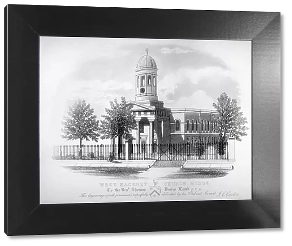 View of St James Church, West Hackney, London, c1825. Artist: James Carter