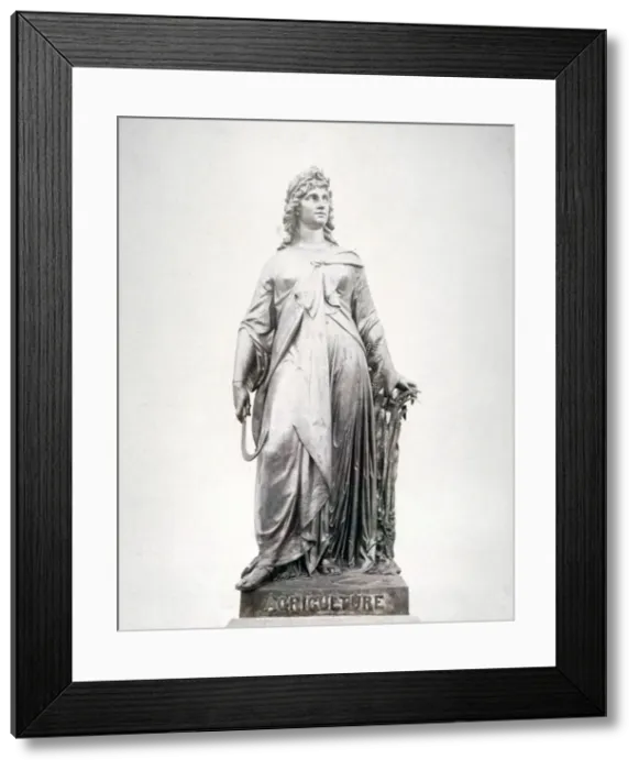 Framed Print : Bronze statue of Agriculture, located on the south parapet of Holborn Viaduct, London, 1869 Framed Print : Bronze statue of Agriculture, located on the south parapet of Holborn Viaduct, London, 1869