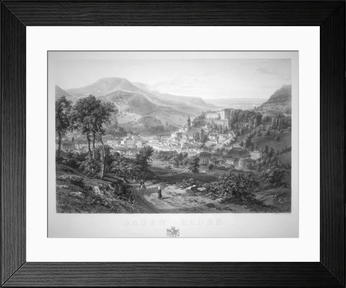 Framed Print : Baden Baden, 19th century. Artist: Eduard Willman Framed Print : Baden Baden, 19th century. Artist: Eduard Willman