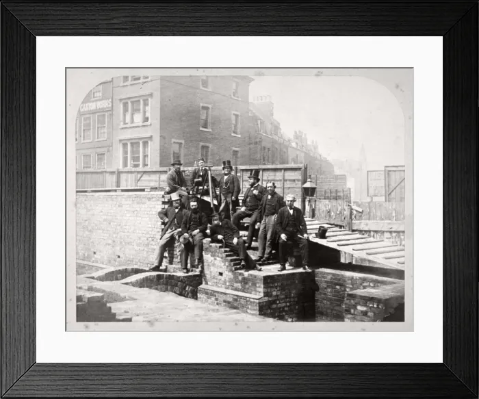Framed Print : Group portrait of the Holborn Valley Improvements Committee at Holborn Viaduct, London, 1869 Framed Print : Group portrait of the Holborn Valley Improvements Committee at Holborn Viaduct, London, 1869