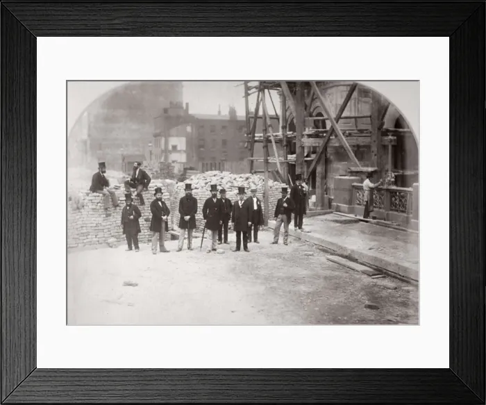 Framed Print : Group portrait of the Holborn Valley Improvements Committee on Holborn Viaduct London, 1869 Framed Print : Group portrait of the Holborn Valley Improvements Committee on Holborn Viaduct London, 1869