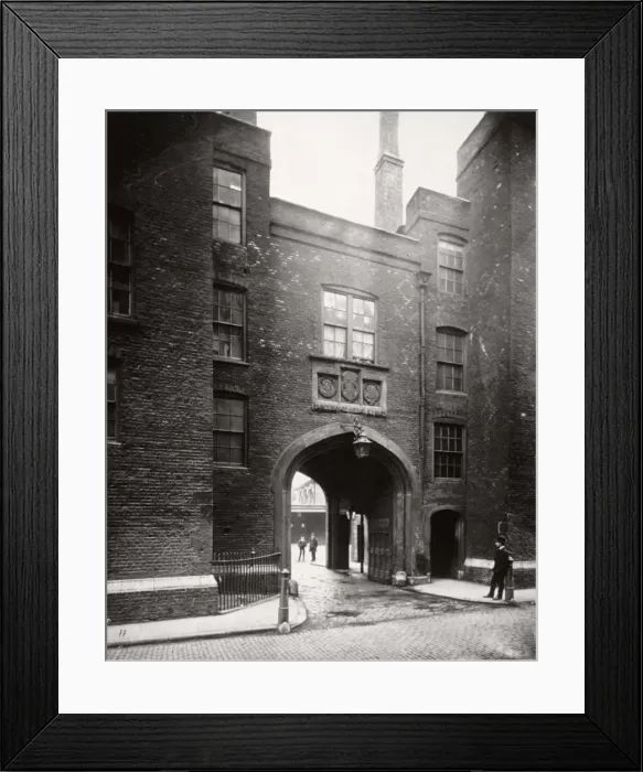 Framed Print : View of Lincolns Inn Gatehouse, Holborn, Camden, London, 1867 Framed Print : View of Lincolns Inn Gatehouse, Holborn, Camden, London, 1867