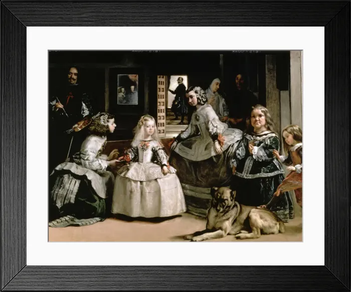 Framed Print : Las Meninas, family of Philip IV, detail of the painting, by Diego de Velazquez Framed Print : Las Meninas, family of Philip IV, detail of the painting, by Diego de Velazquez