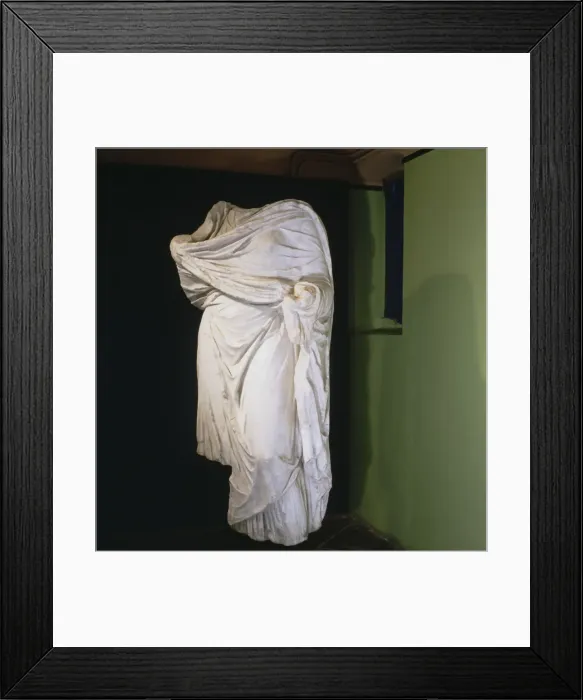 Framed Print : Female statue in white marble from Pamplona Framed Print : Female statue in white marble from Pamplona