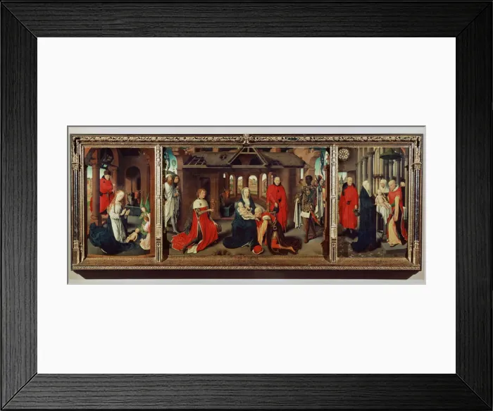 Framed Print : The Adoration of the Magi, triptych by Hans Memling, preserved in the Prado Museum Framed Print : The Adoration of the Magi, triptych by Hans Memling, preserved in the Prado Museum