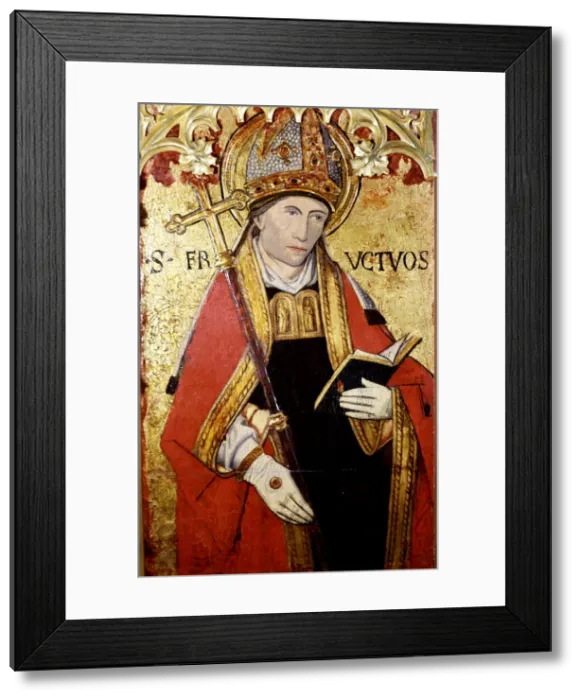 Framed Print : Altarpiece with the image of Sant Fruitos, in the crypt of the Collegiate Church Framed Print : Altarpiece with the image of Sant Fruitos, in the crypt of the Collegiate Church