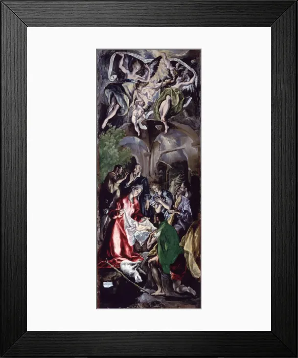 Framed Print : Adoration of the Shepherds, painting by El Greco Framed Print : Adoration of the Shepherds, painting by El Greco