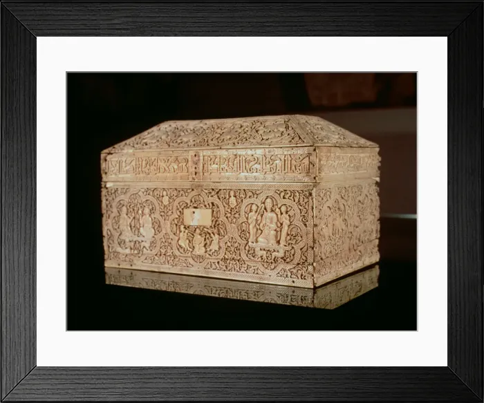 Framed Print : Leyre chest belonging to the Umayyad period, 1005, front view Framed Print : Leyre chest belonging to the Umayyad period, 1005, front view