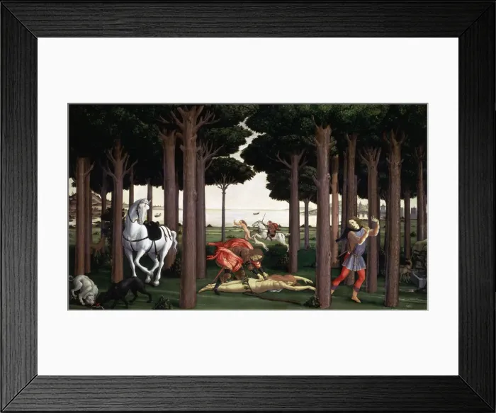 Framed Print : The History of Nastagio degli honesty (Table II) by Sandro Botticelli Framed Print : The History of Nastagio degli honesty (Table II) by Sandro Botticelli