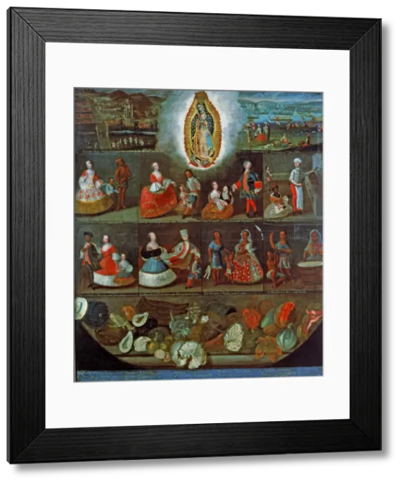 Framed Print : Virgin of Guadalupe, together with the Virgin the various possible crossbreedings Framed Print : Virgin of Guadalupe, together with the Virgin the various possible crossbreedings