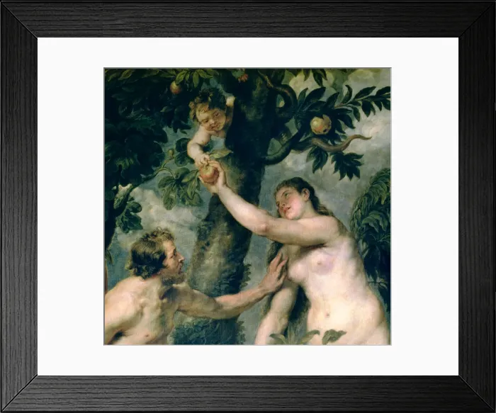 Framed Print : Detail of painting by Peter Paul Rubens (1577 - 1640) Adam and Eve, preserved in Framed Print : Detail of painting by Peter Paul Rubens (1577 - 1640) Adam and Eve, preserved in