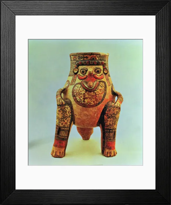 Framed Print : Jaguar shaped wooden kero, part of the Incan culture Framed Print : Jaguar shaped wooden kero, part of the Incan culture