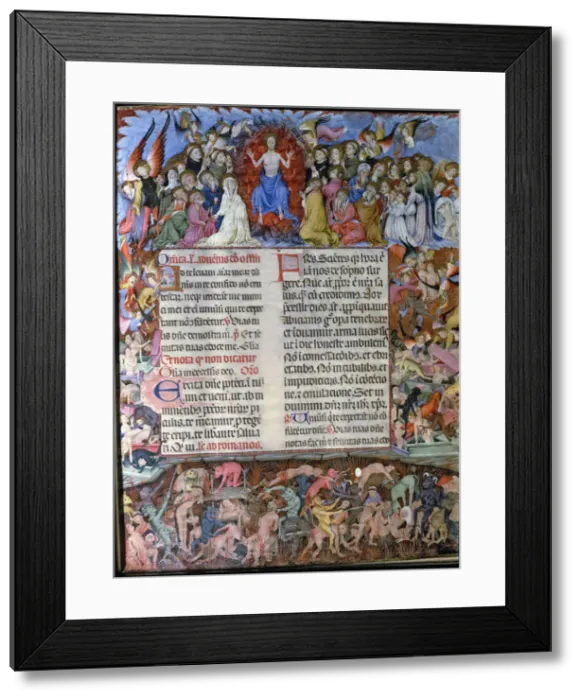 Framed Print : Judgement Day, miniature in the manuscript Missal of Saint Eulalia, 1400-1405 Framed Print : Judgement Day, miniature in the manuscript Missal of Saint Eulalia, 1400-1405