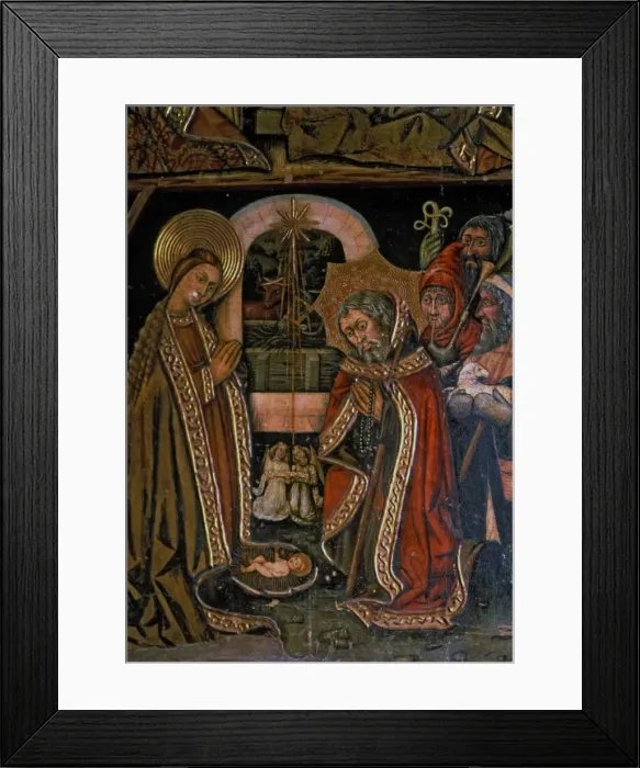 Framed Print : Adoration of the Shepherds, side table of the altarpiece of Saint Michael Framed Print : Adoration of the Shepherds, side table of the altarpiece of Saint Michael