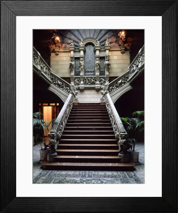 Framed Print : Stairs of the Montaner Palace, now home of the Government Office Framed Print : Stairs of the Montaner Palace, now home of the Government Office