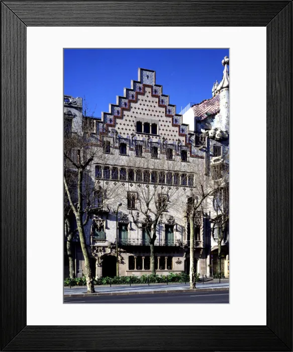 Framed Print : Ametller House on Paseo de Gracia, by Josep Puig i Cadafalch (1867-1956) Framed Print : Ametller House on Paseo de Gracia, by Josep Puig i Cadafalch (1867-1956)