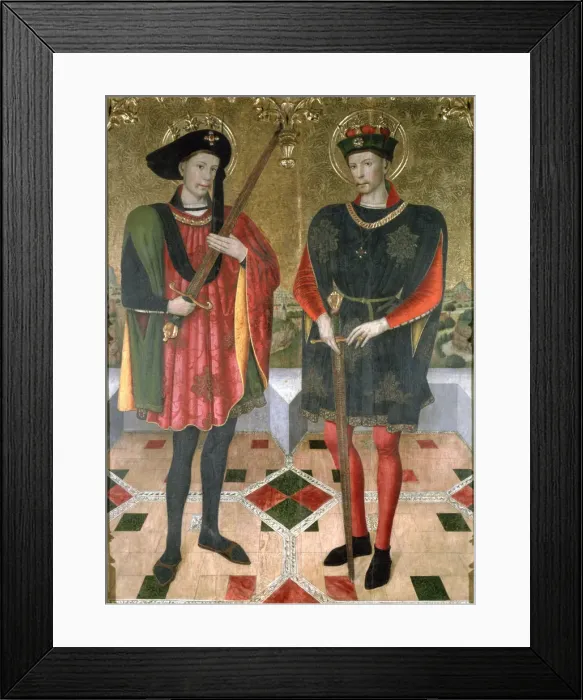Framed Print : Altarpiece of Saint Abdon and Saint Senen, painted between 1459 / 1460, central panel Framed Print : Altarpiece of Saint Abdon and Saint Senen, painted between 1459 / 1460, central panel