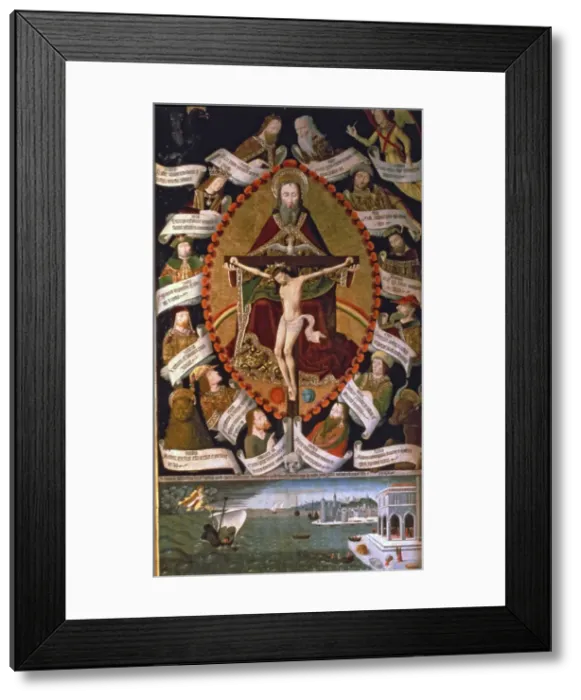 Framed Print : Altarpiece of the Trinity, towards 1489 Framed Print : Altarpiece of the Trinity, towards 1489