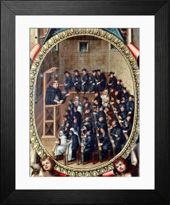 Framed Print : Representation of a class at the University of Salamanca Framed Print : Representation of a class at the University of Salamanca