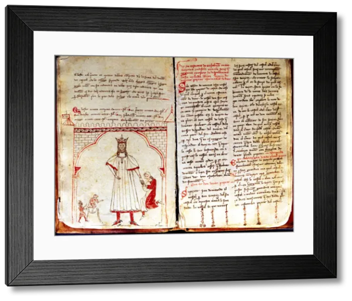 Framed Print : Manuscript on the Constitution of Barcelona, entitled Usatges of Barcelona, Catalonia costums Framed Print : Manuscript on the Constitution of Barcelona, entitled Usatges of Barcelona, Catalonia costums