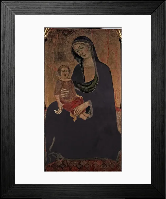Framed Print : Virgin with Child, central table of an altarpiece of the 14th century, from the Alaro church Framed Print : Virgin with Child, central table of an altarpiece of the 14th century, from the Alaro church