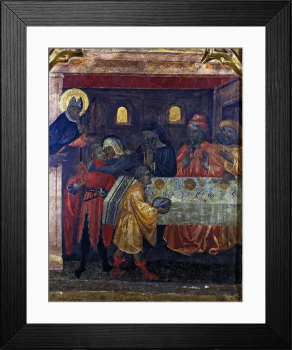 Framed Print : Altarpiece of Saint Nicholas, Saint Claire and Saint Anthony Framed Print : Altarpiece of Saint Nicholas, Saint Claire and Saint Anthony