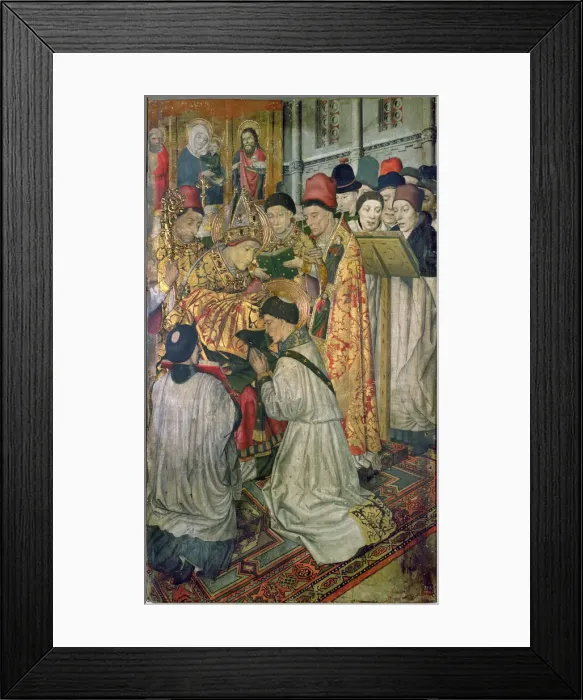 Framed Print : Table of the ordination of Saint Vincent by the Bishop of Zaragoza, Saint Valerio Framed Print : Table of the ordination of Saint Vincent by the Bishop of Zaragoza, Saint Valerio
