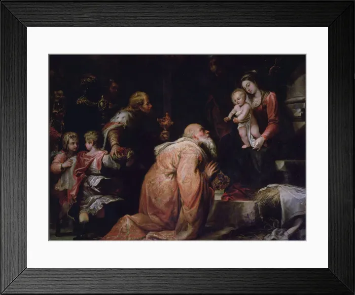 Framed Print : Adoration of the Magi, oil on canvas by Francisco Rizzi Framed Print : Adoration of the Magi, oil on canvas by Francisco Rizzi