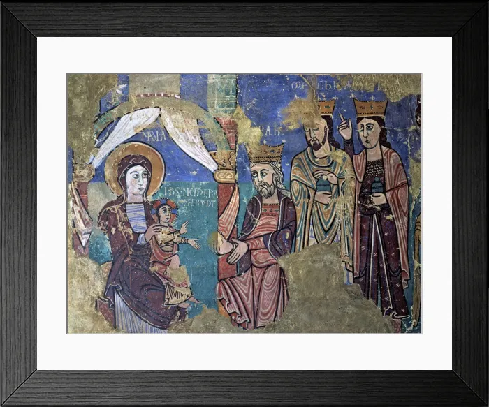 Framed Print : Epiphany, wall Painting from the church of Navasa (Huesca) Framed Print : Epiphany, wall Painting from the church of Navasa (Huesca)